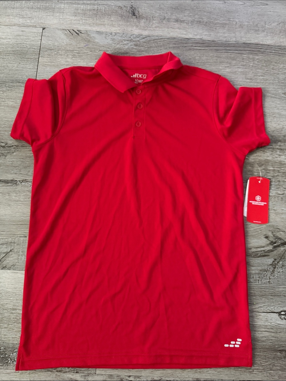 bcg Red Boys Polo Shirt